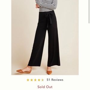 Anthropologie Wide-leg Knit Pants